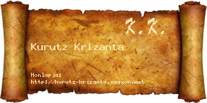 Kurutz Krizanta névjegykártya